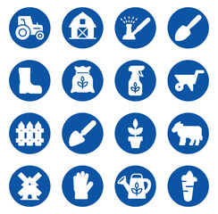 Farm and Gardening Icons Collection for Agricultural Projects and Designs