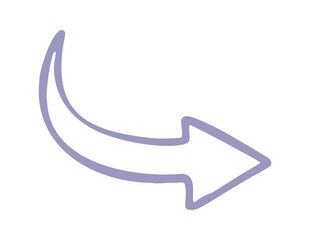 arrow doodle icon. Vector doodle illustration icon isolated on white bg