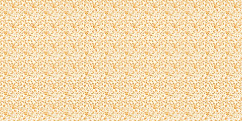 Orange and White Swirl Floral Pattern