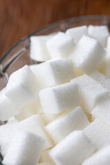 Close-Up of Sugar Cubes glass mug
