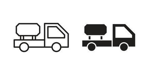 Cement truck icons. High-quality vector designs