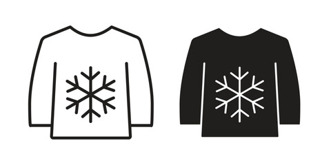 Naklejka premium Christmas sweater icons. High-quality vector designs
