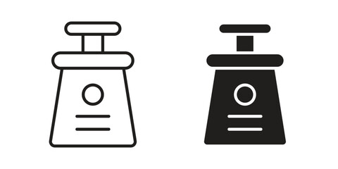 Cold pressed juicer icons. High-quality vector designs