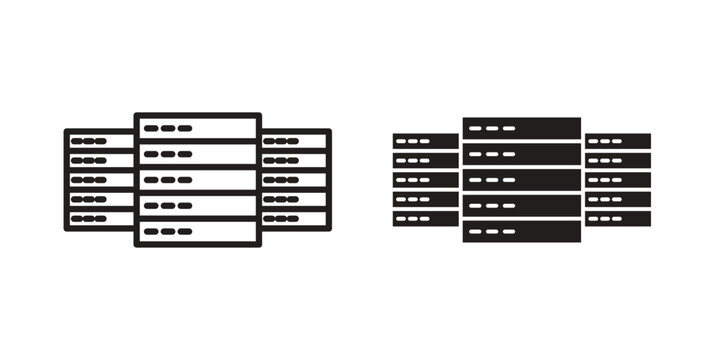 Data center icons. High-quality vector designs