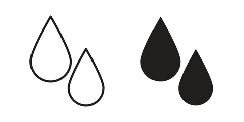 Drop icons. High-quality vector designs