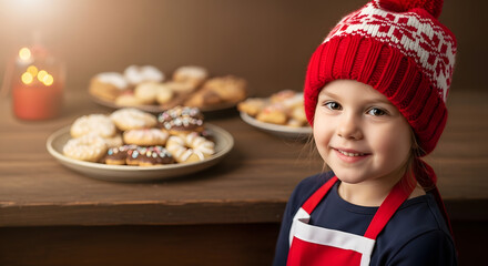 Child Dressed as Christmas Grandma