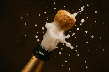 Champagne Cork Pop Close-Up