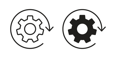 Implementation icons. High-quality vector designs