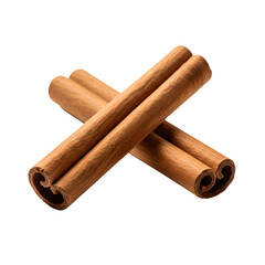 Cinnamon sticks PNG pair with transparent background, aromatic spice cutout for food design, baking graphics, warm holiday elements, and natural ingredient projects