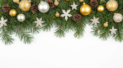 christmas decorations garden on a white background