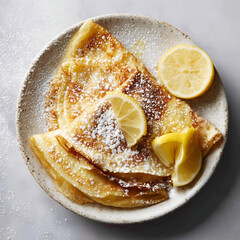 Classic Lemon and Sugar Cr&ecirc;pes / 定番のレモンとシュガーのクレープ