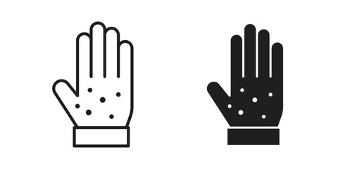 Rash hand icons. High-quality vector designs