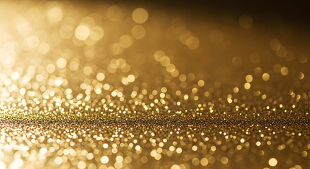Golden Glitter Surface Close-Up