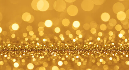 Golden Glitter Surface Close-Up