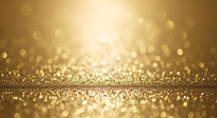 Golden Glitter Surface Close-Up