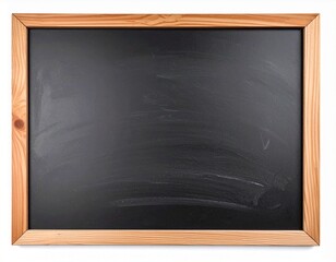 School board on white background. Blank black chalkboard.