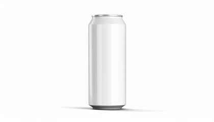  White large tall beer or soda aluminum can mockup.