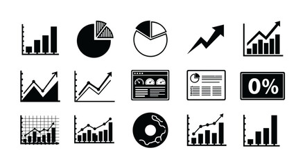 Data analysis presentation with financial growth charts for business infographics visuals