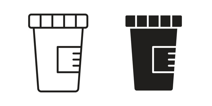 Urine test icons. High-quality vector designs