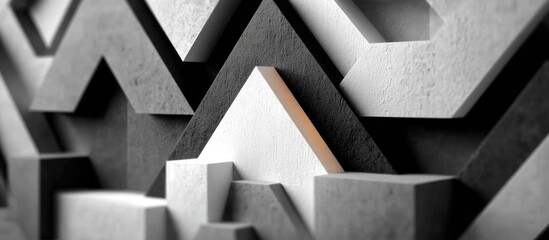 Abstract geometric shapes in grayscale