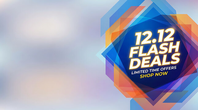 1212 Flash Deals Limited Time Offers Shop Now Banner. - Powered by Adobe