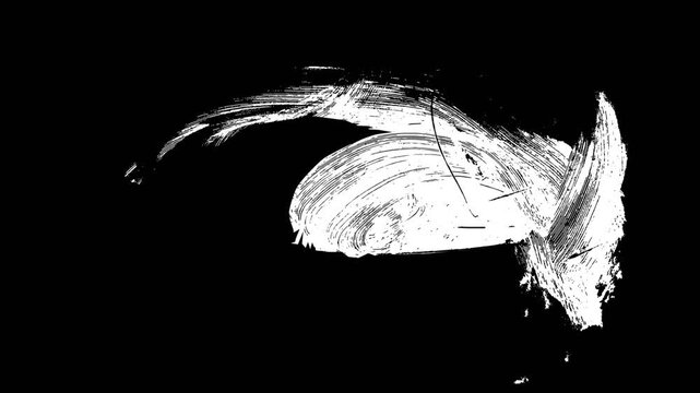 grunge brush stroke motion effect on alpha background