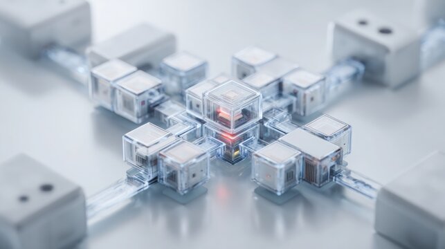 Diverse group of cubes illustrating structure and complexity in corporate ai optimization framework roadmap concept