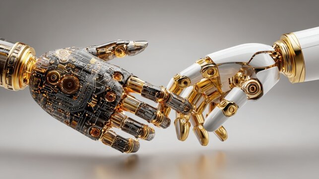 A robotic hand demonstrating advanced technology and automation in modern robotics and industrial applications