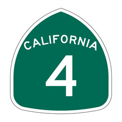 California state route 4 sign	