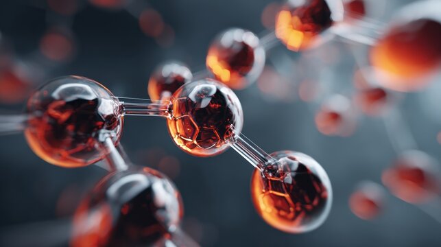 Molecular Structure Visualization with Glowing Internal Components