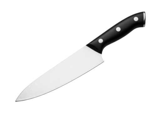 Professional style kitchen utility tool with polished metal blade and dark ergonomic handle