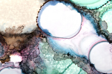 art background from colorful ink spots