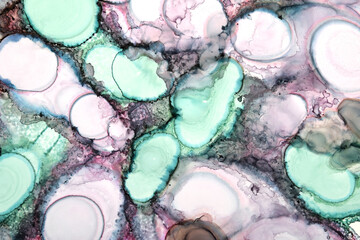 art background from colorful ink spots