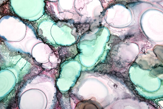 art background from colorful ink spots - Powered by Adobe