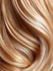 Fototapeta premium Close-up view of beautiful wavy hair strands.