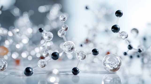 Molecular structure model background for medicine and scientific concepts - Powered by Adobe