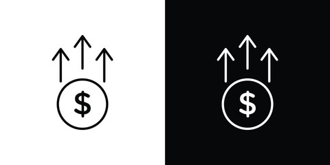 capital gain icon symbol, Set of line icons pack
