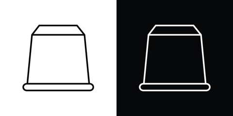 Coffee capsule icon symbol, Set of line icons pack