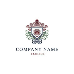 Obraz premium Elegant Royal Crest Logo Design with Crown and Eagle Emblem.