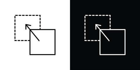 Fototapeta premium Drag and drop icon symbol, Set of line icons pack