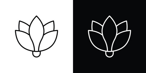 Magnolia icon symbol, Set of line icons pack © Pop
