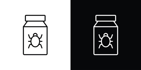 Pesticide icon symbol, Set of line icons pack
