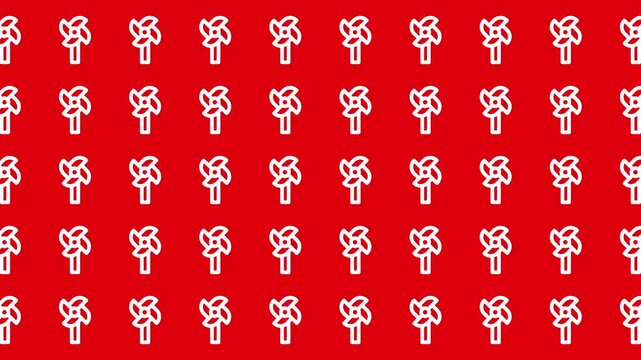 Red background with white pinwheel pattern suitable for summer designs, birthday invitations, festive decorations, and childrens party themes.