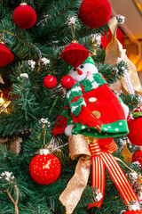 Christmas decorations at vertical composition