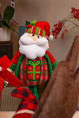 cute Christmas Santa Claus at vertical composition