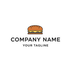 Delicious burger logo design for a fast food restaurant.