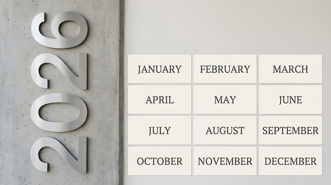 2026 calendar year with months displayed on a light background.