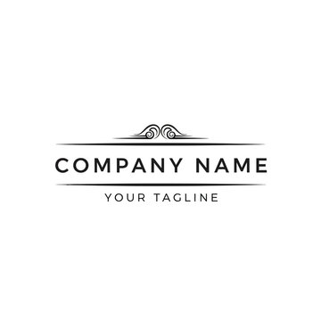 Elegant vintage style logo design template for business branding.