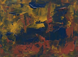 Abstract oil painting texture with colorful brush strokes