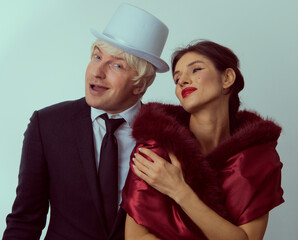 Happy Valentine's Day. Couple in love. Sensual. People. Emotion face. Romantic lovers. Love. 